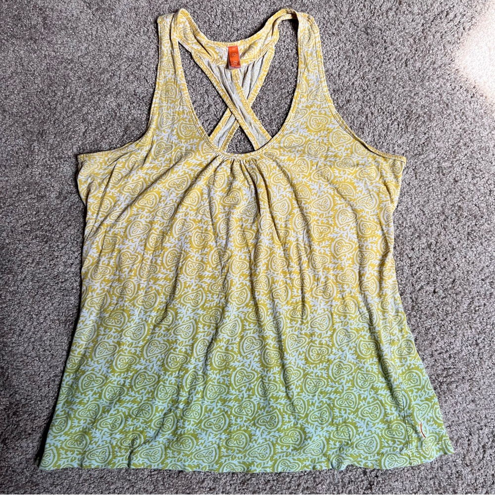Lucy Paisley Ombré Criss-Cross back Tank